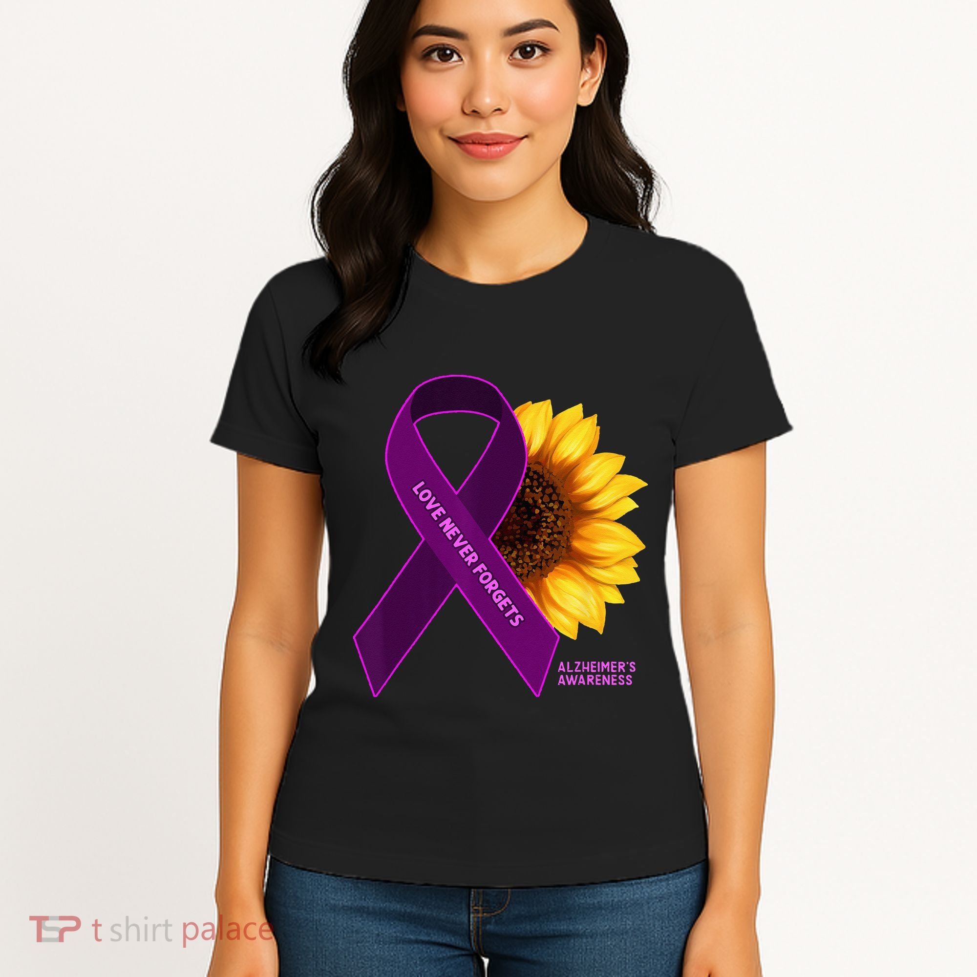 Sunflower Alzheimers Awareness Women's T-Shirt