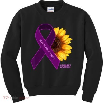 Sunflower Alzheimers Awareness Kids Sweatshirt