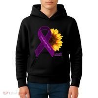 Sunflower Alzheimers Awareness Kids Hoodie thumb 4