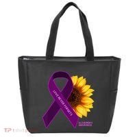 Sunflower Alzheimers Awareness Tote Bag thumb 0