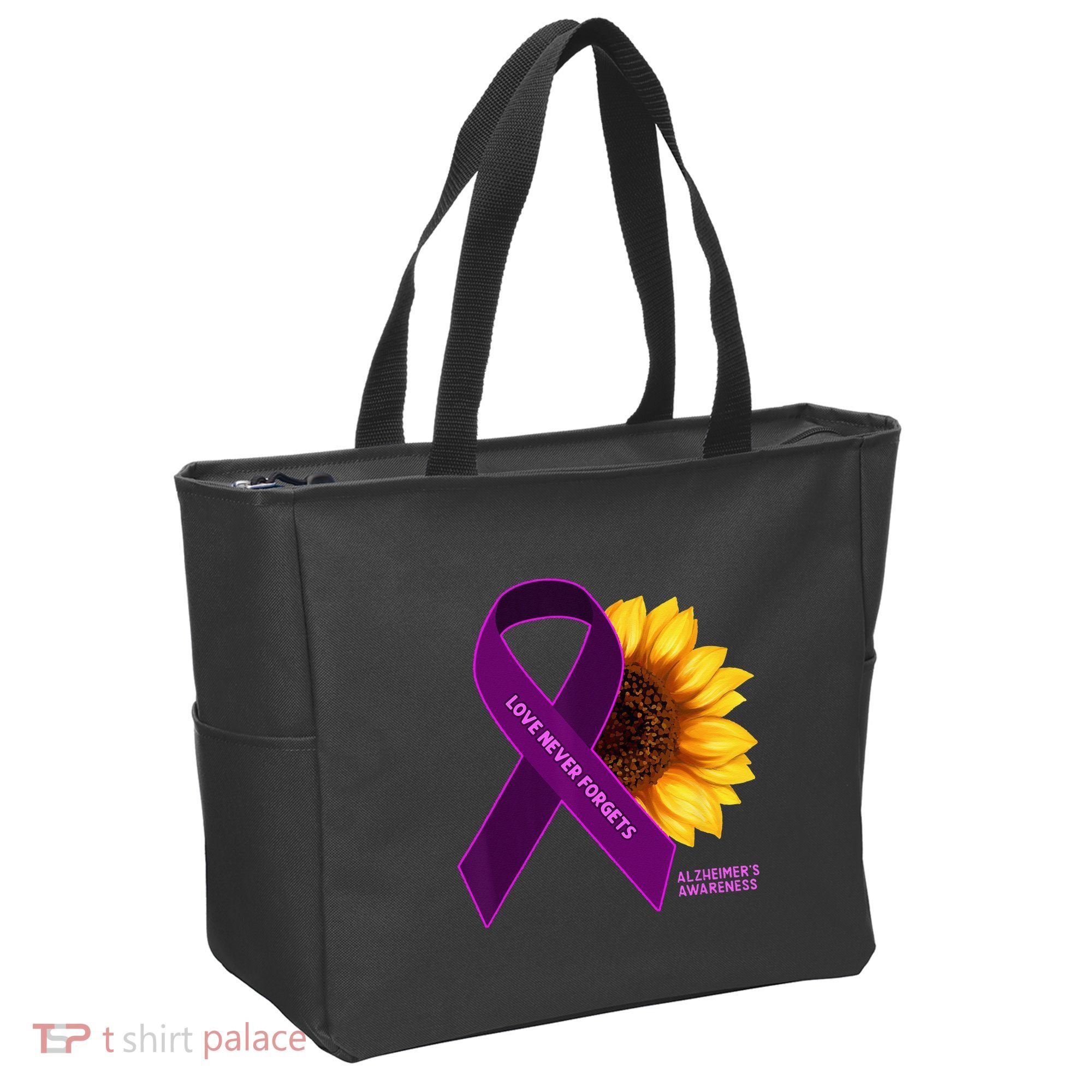 Sunflower Alzheimers Awareness Tote Bag