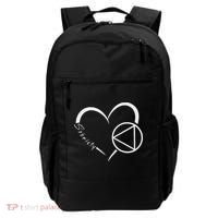Sober Alcoholic Abstinence Aa Support Sobriety Heart Love Backpack thumb 0