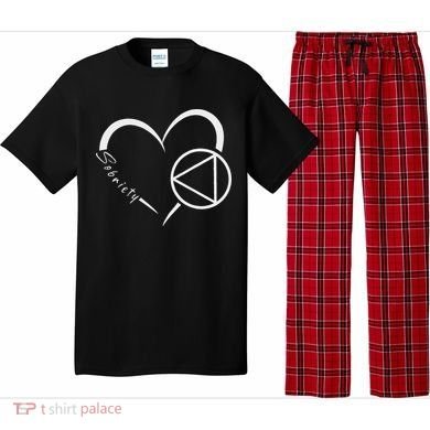 Sober Alcoholic Abstinence Aa Support Sobriety Heart Love Pajama Set