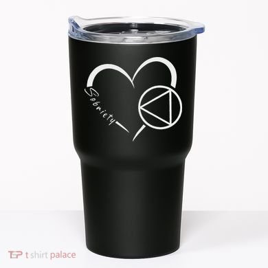 Sober Alcoholic Abstinence Aa Support Sobriety Heart Love Tumbler