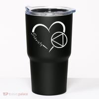Sober Alcoholic Abstinence Aa Support Sobriety Heart Love Tumbler thumb 0