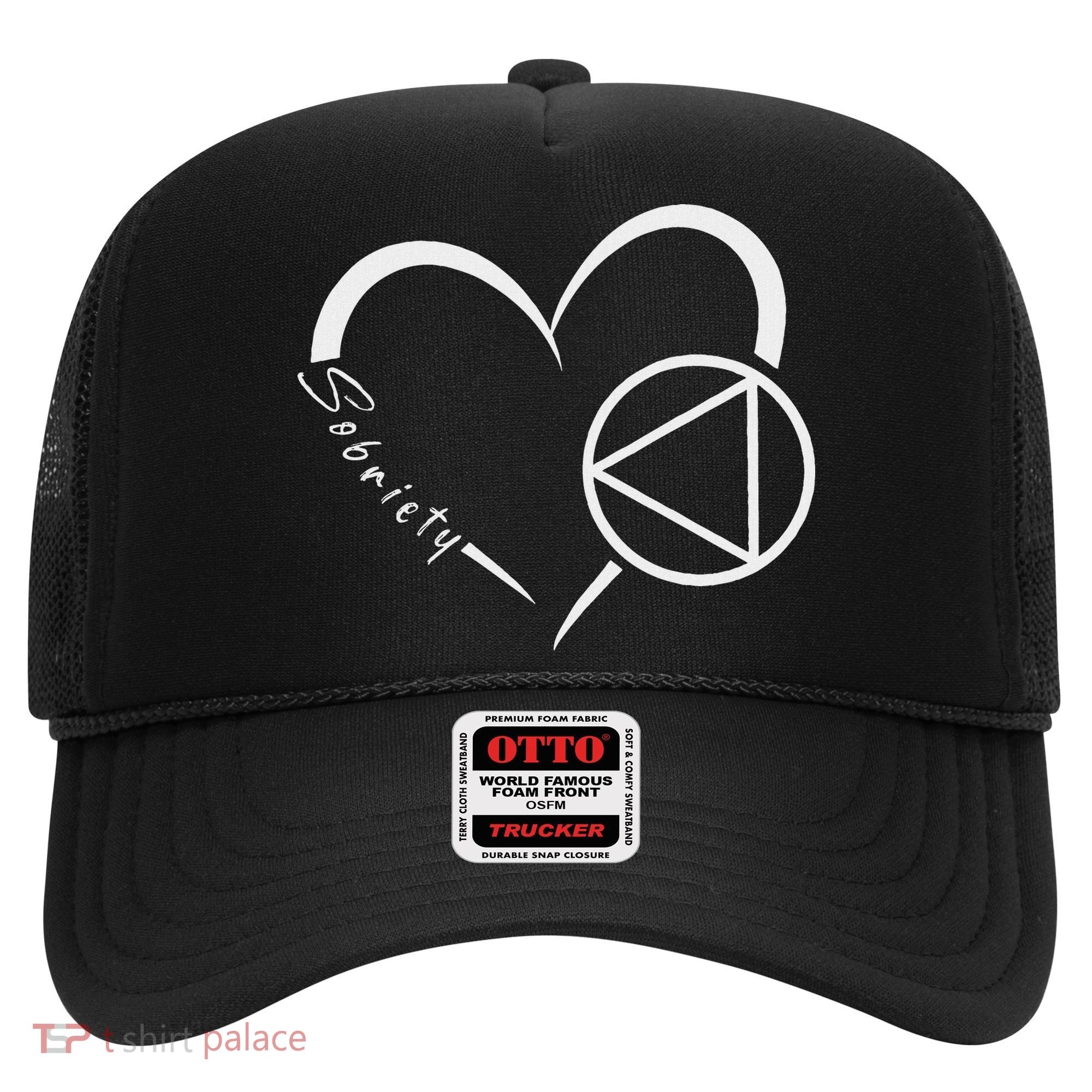 Sober Alcoholic Abstinence Aa Support Sobriety Heart Love Hat