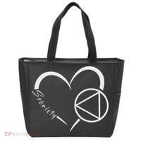 Sober Alcoholic Abstinence Aa Support Sobriety Heart Love Tote Bag thumb 0