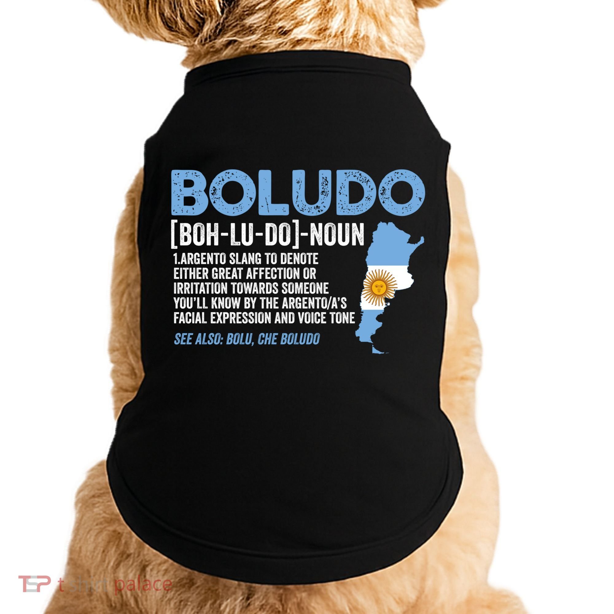 Sarcastic Argentinian Argentina Funny Boludo Definition Meaningful Gift Doggie Tank