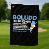 Sarcastic Argentinian Argentina Funny Boludo Definition Meaningful Gift Golf Towel thumb 1