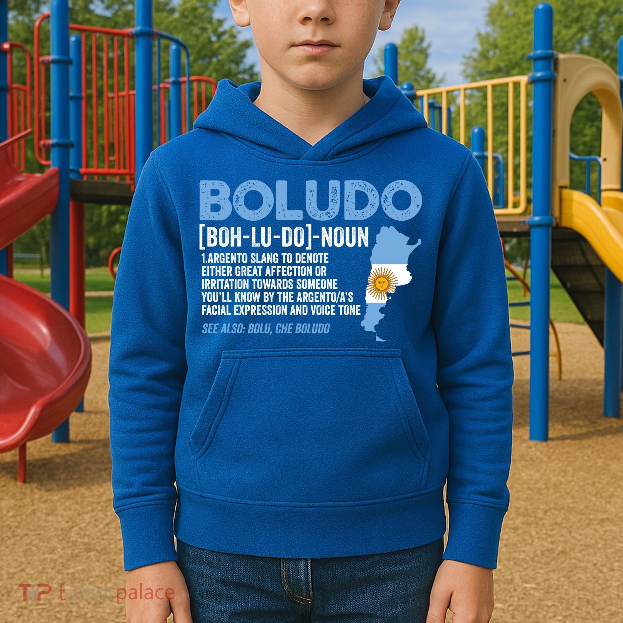 Sarcastic Argentinian Argentina Funny Boludo Definition Meaningful Gift Kids Hoodie