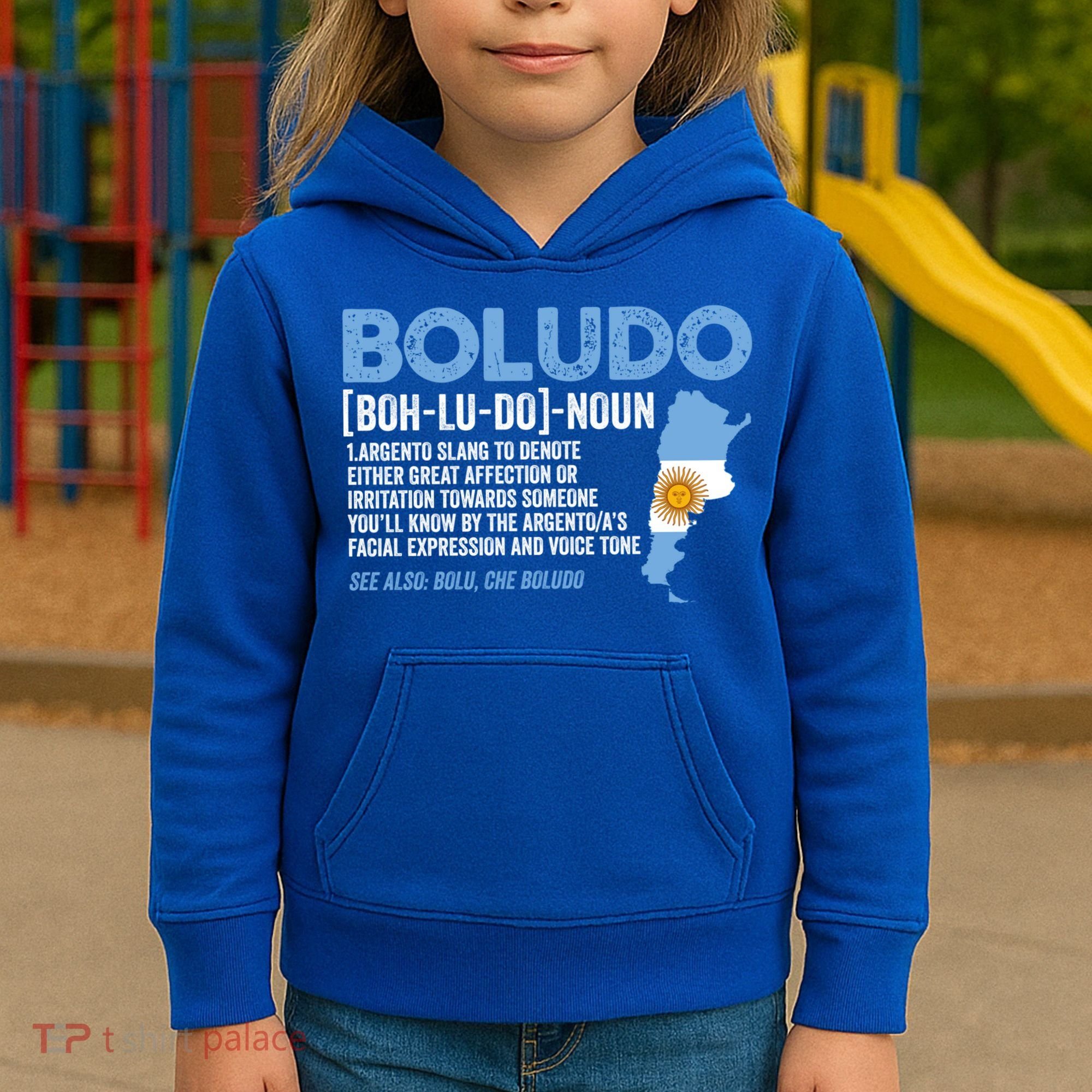 Sarcastic Argentinian Argentina Funny Boludo Definition Meaningful Gift Kids Hoodie