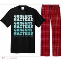 Sexual Assault Awareness Month Consent Matters Teal Ribbon Pajama Set thumb 0