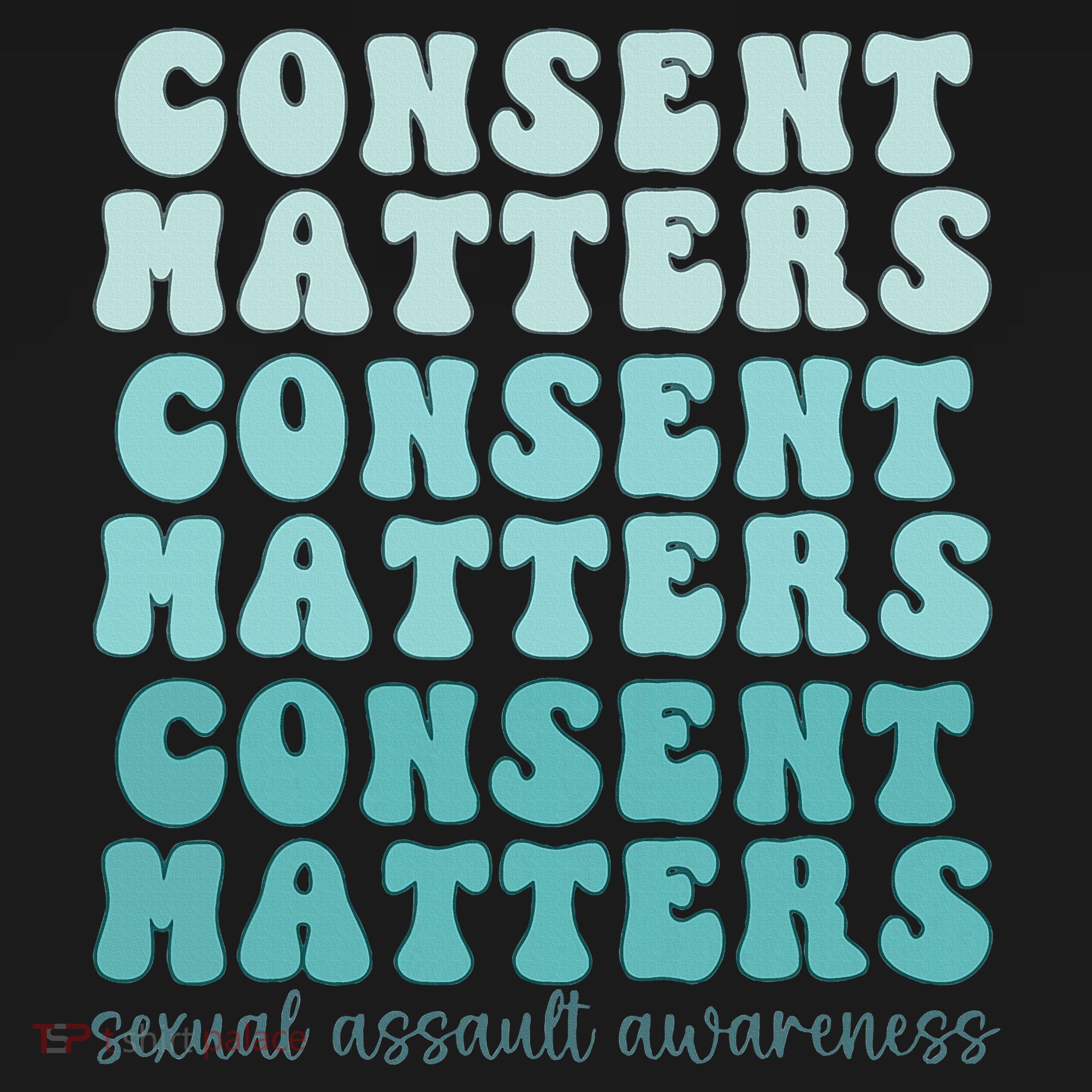 Sexual Assault Awareness Month Consent Matters Teal Ribbon Women's Tank Top
