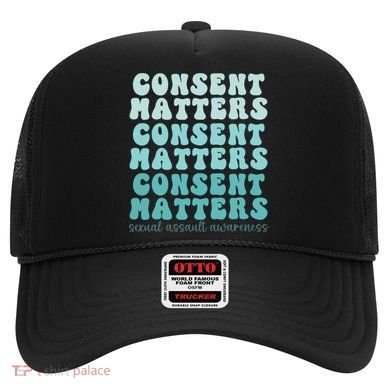 Sexual Assault Awareness Month Consent Matters Teal Ribbon Hat