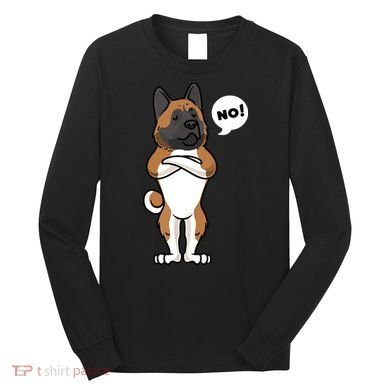 Stubborn American Akita Dog Long Sleeve Shirt
