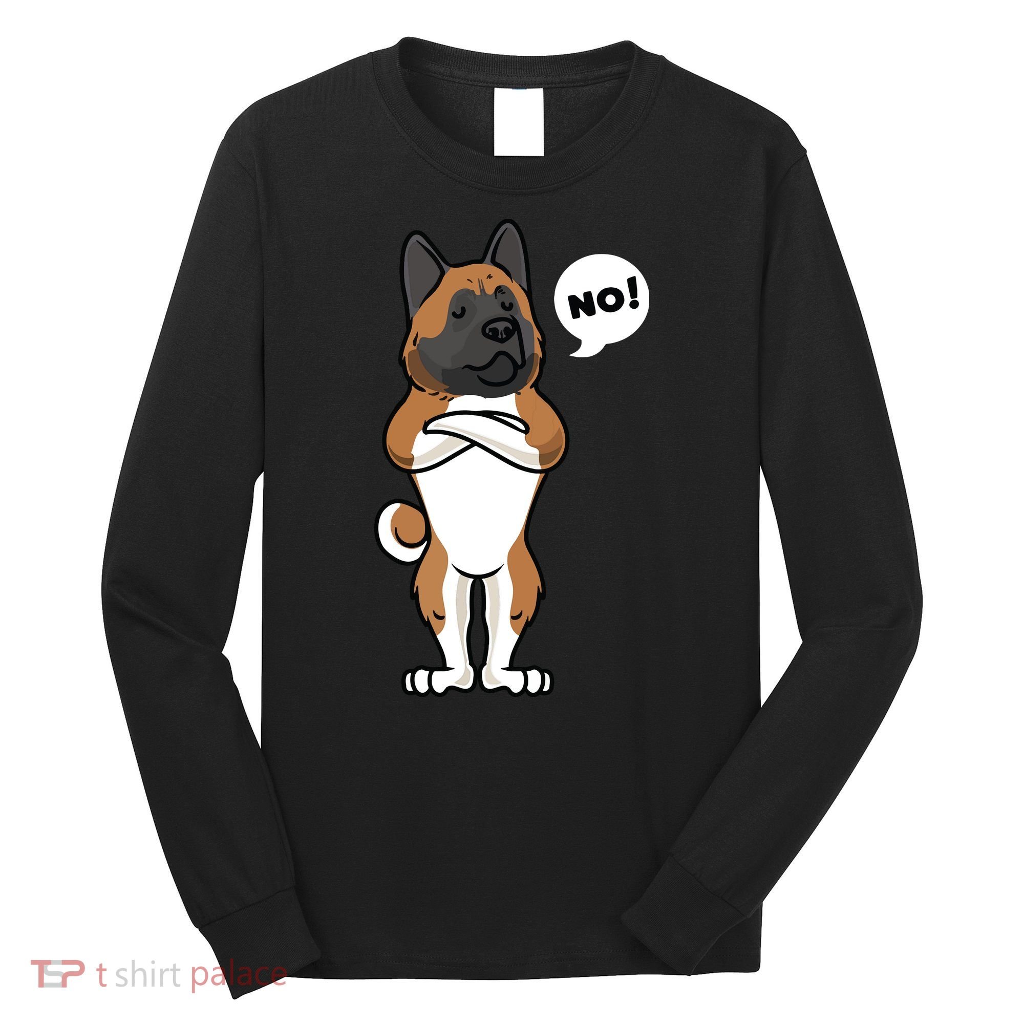 Stubborn American Akita Dog Long Sleeve Shirt