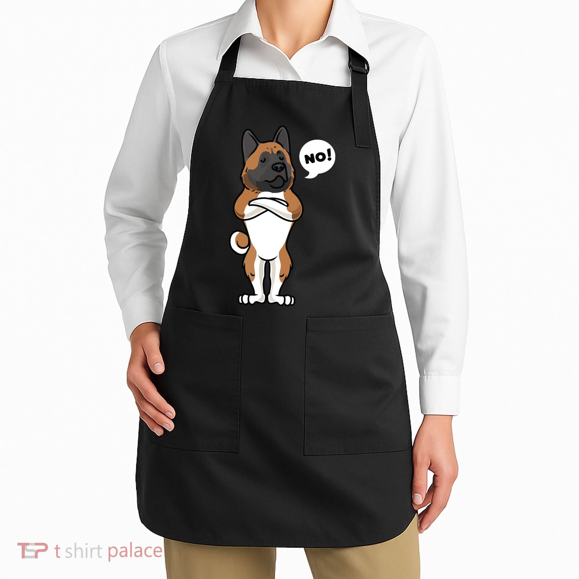 Stubborn American Akita Dog Apron