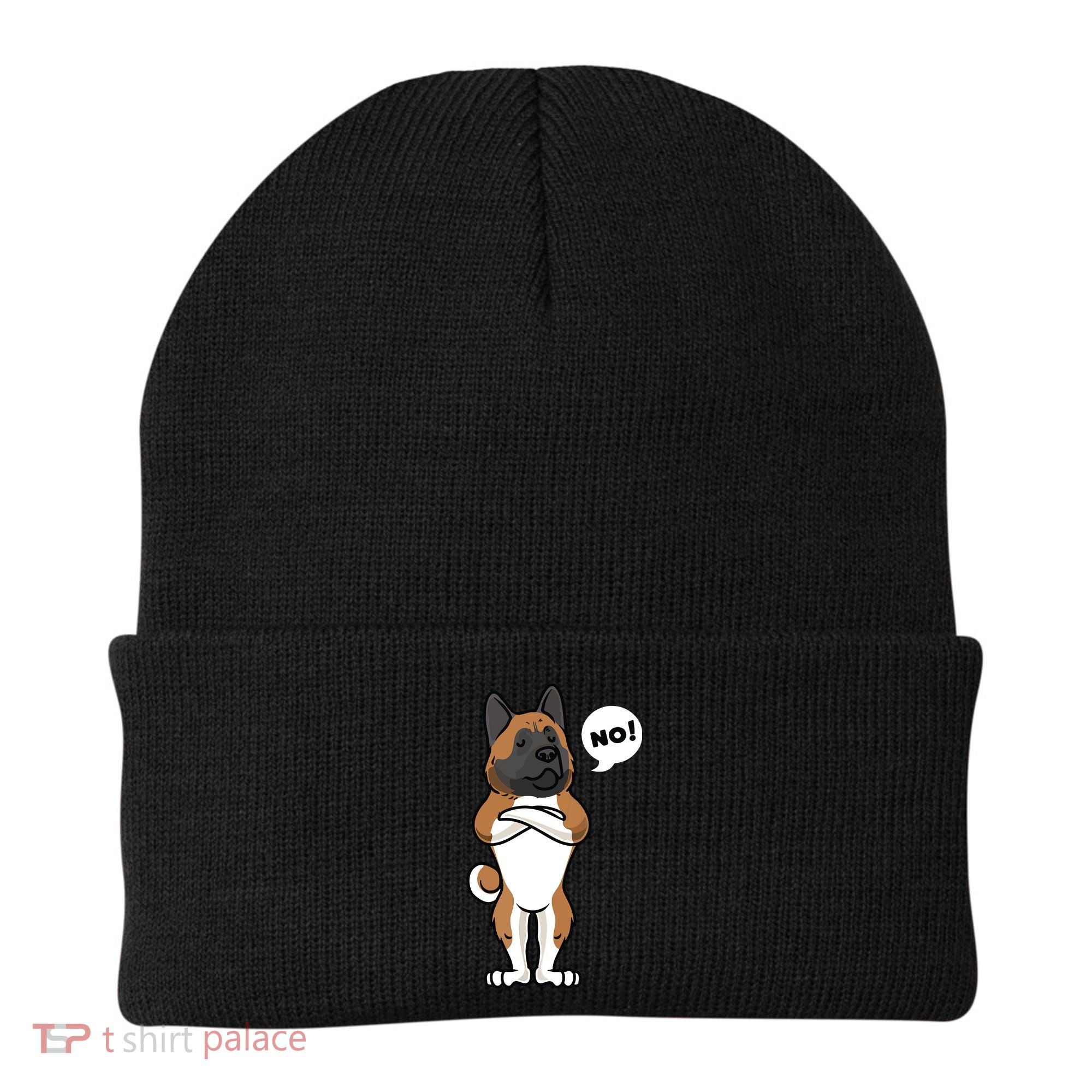 Stubborn American Akita Dog Beanie