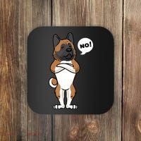 Stubborn American Akita Dog Coaster thumb 0