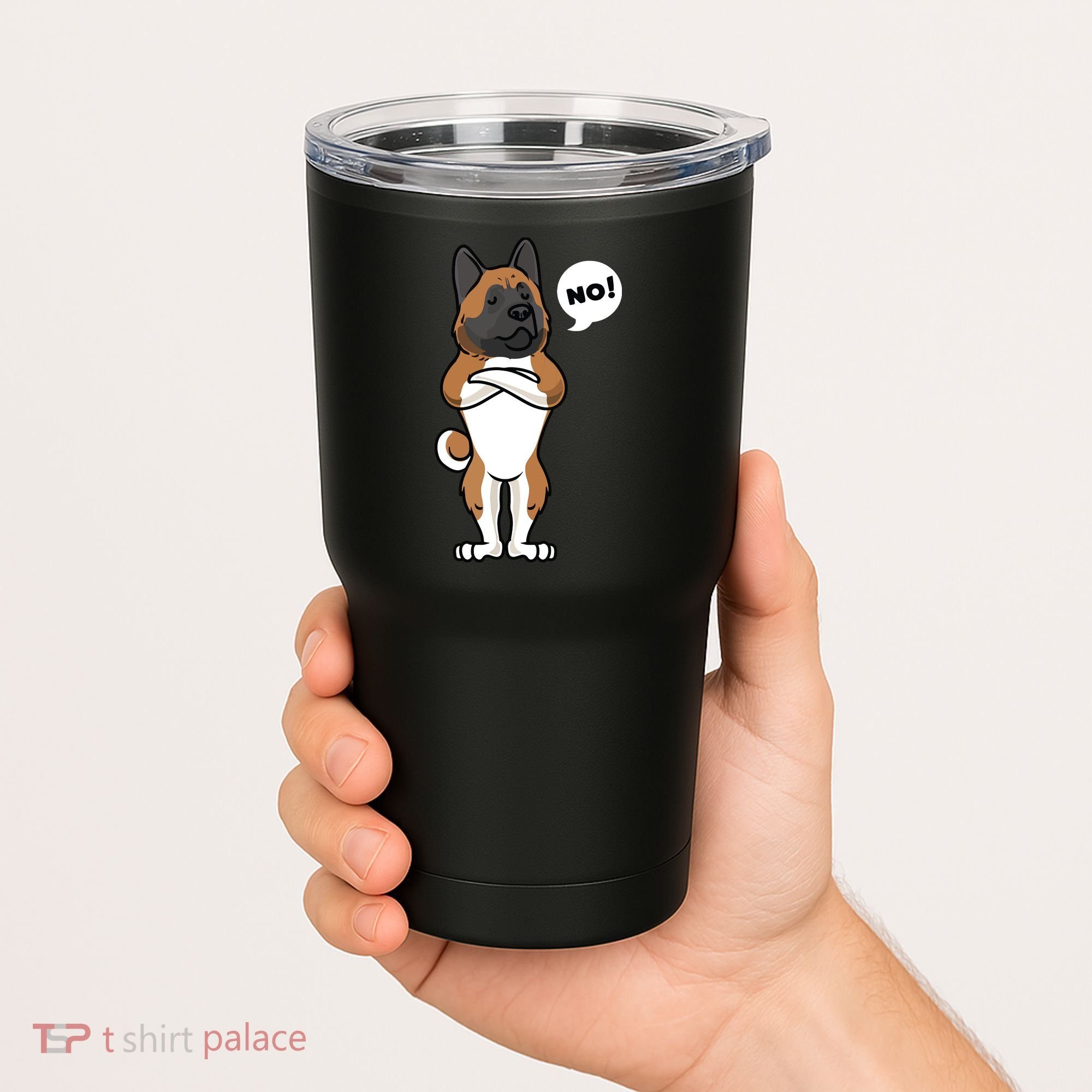 Stubborn American Akita Dog Tumbler
