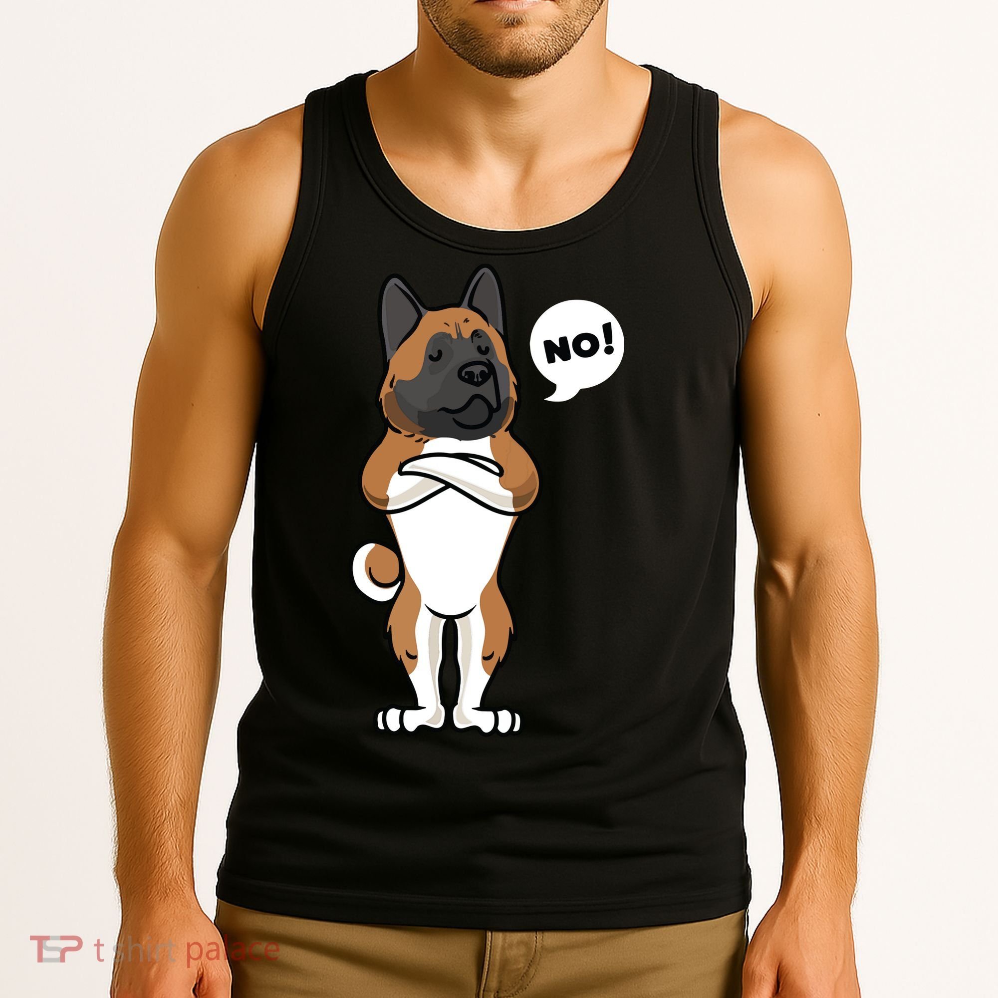 Stubborn American Akita Dog Tank Top