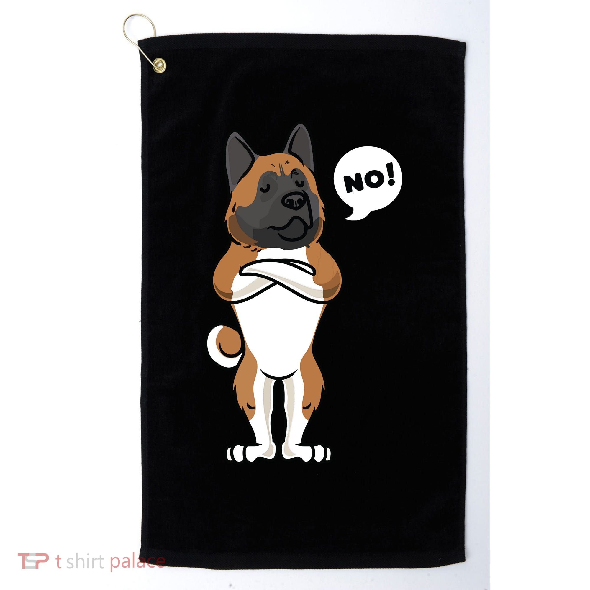 Stubborn American Akita Dog Golf Towel