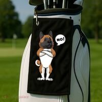 Stubborn American Akita Dog Golf Towel thumb 2