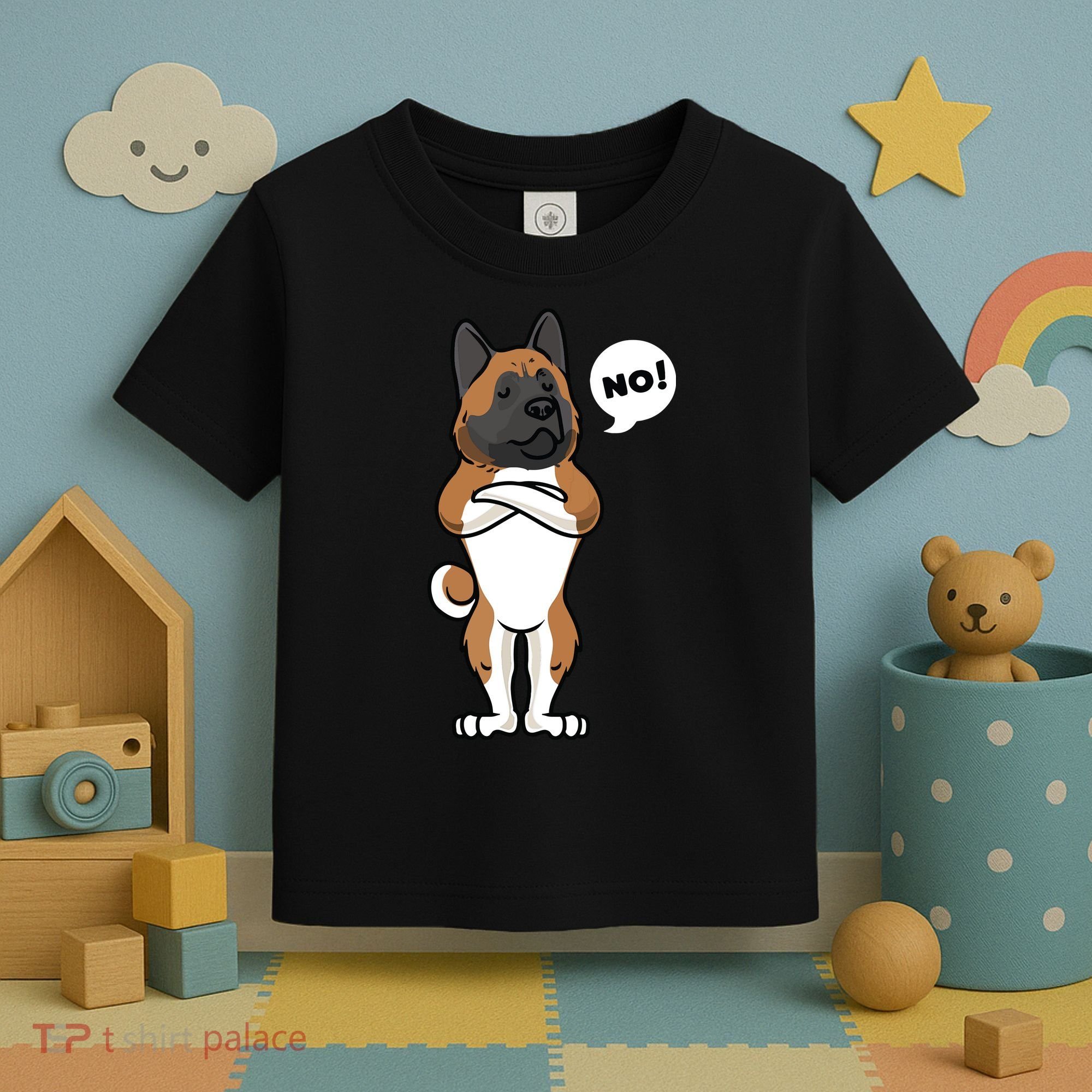 Stubborn American Akita Dog Toddler T-Shirt