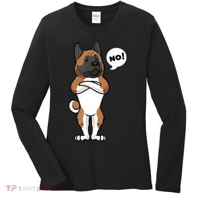 Stubborn American Akita Dog Women's Long Sleeve Shirt