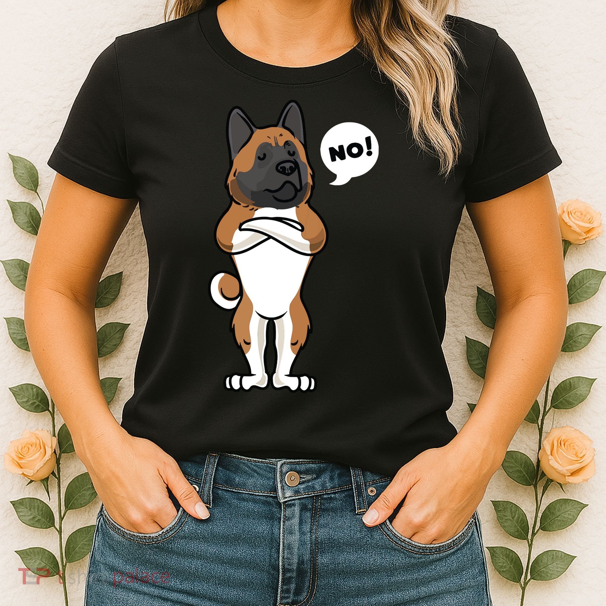 Stubborn American Akita Dog Women's T-Shirt