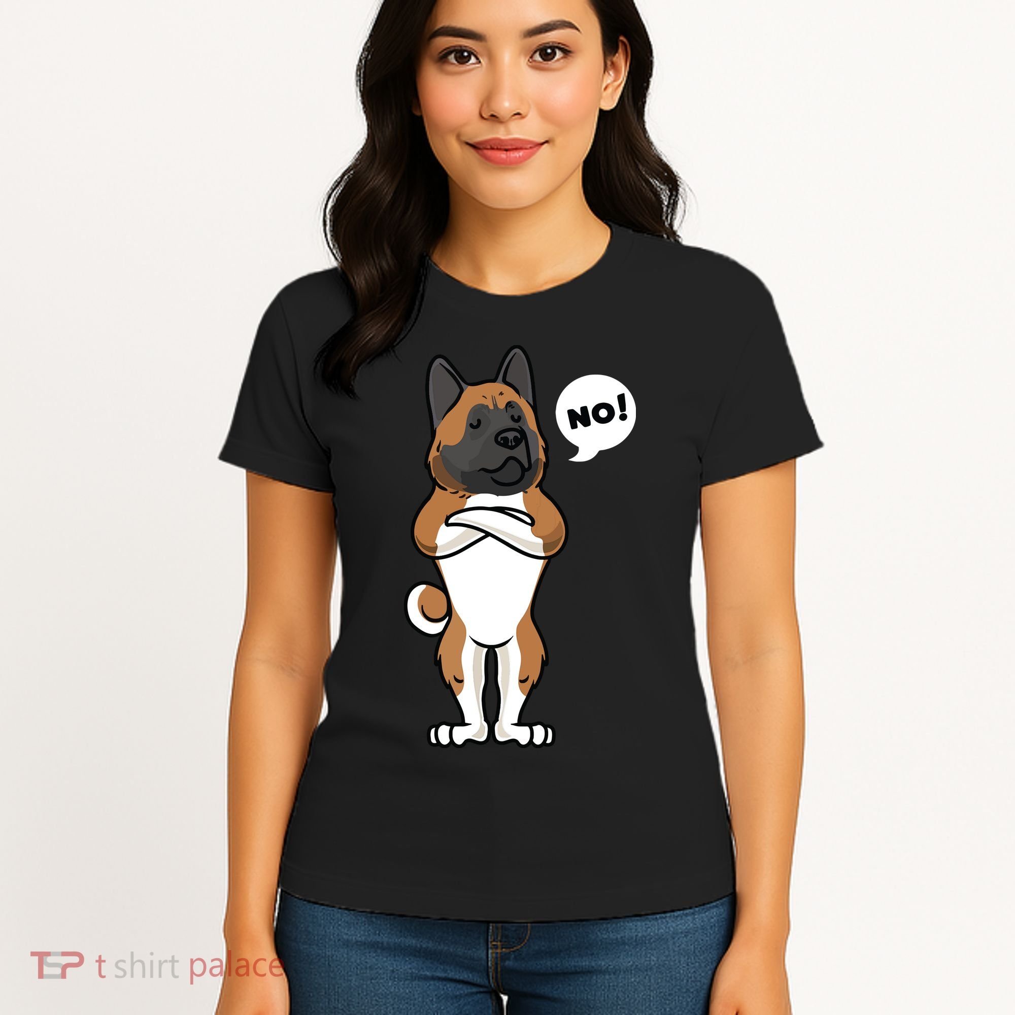 Stubborn American Akita Dog Women's T-Shirt