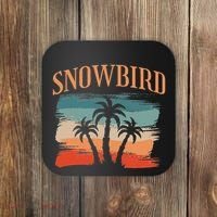 Snowbird Adults And Vacation Blue Coaster thumb 0