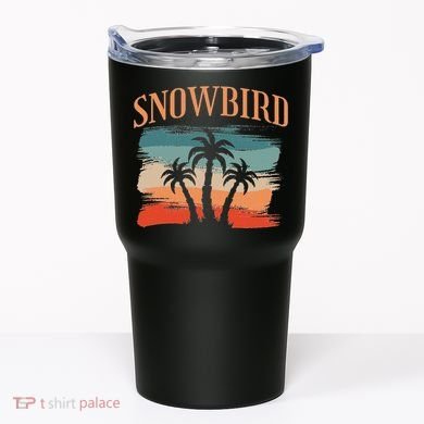 Snowbird Adults And Vacation Blue Tumbler