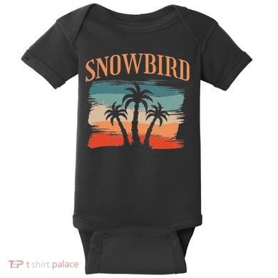 Snowbird Adults And Vacation Blue Baby Bodysuit