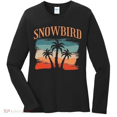 Snowbird Adults And Vacation Blue Women's Long Sleeve Shirt
