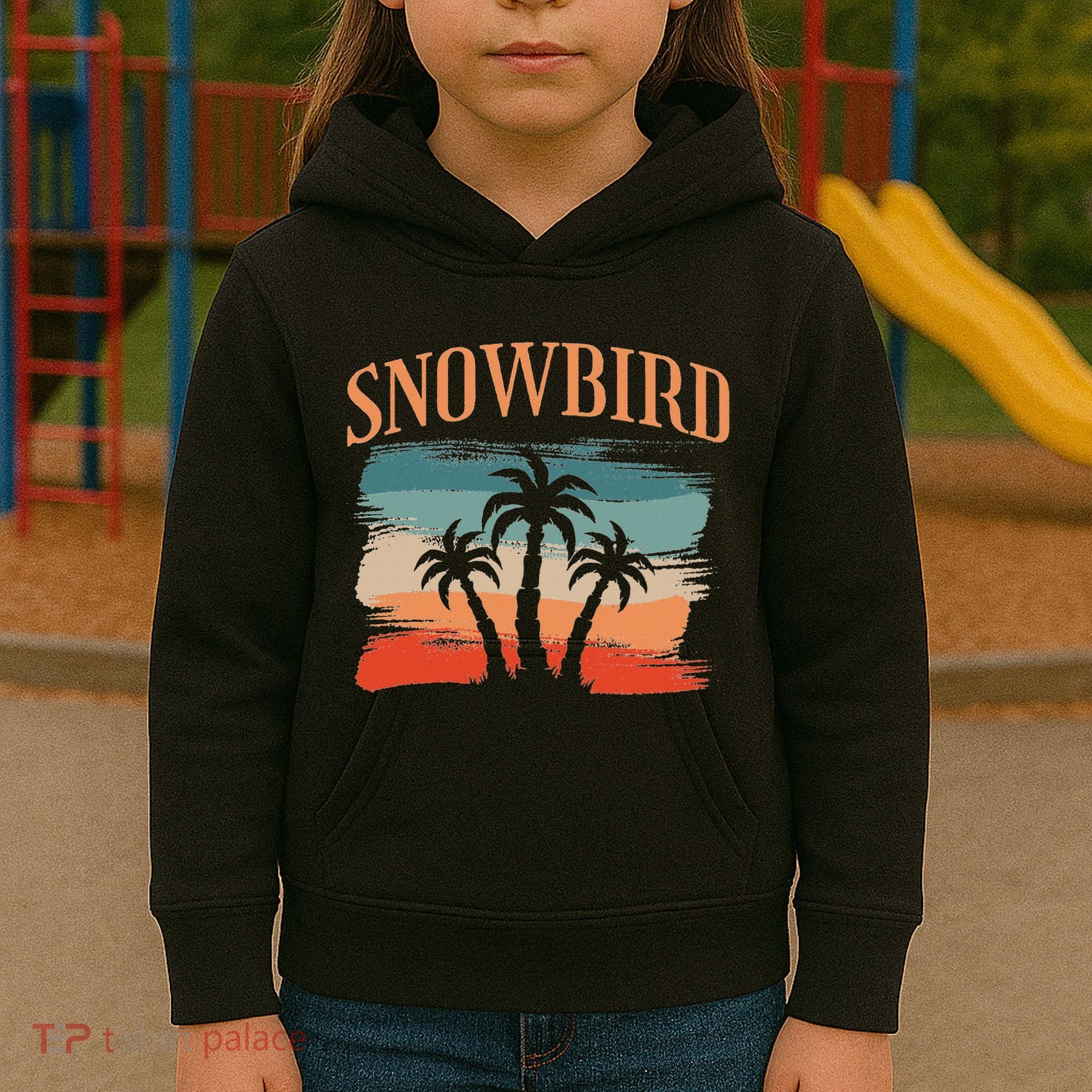 Snowbird Adults And Vacation Blue Kids Hoodie
