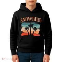 Snowbird Adults And Vacation Blue Kids Hoodie thumb 4