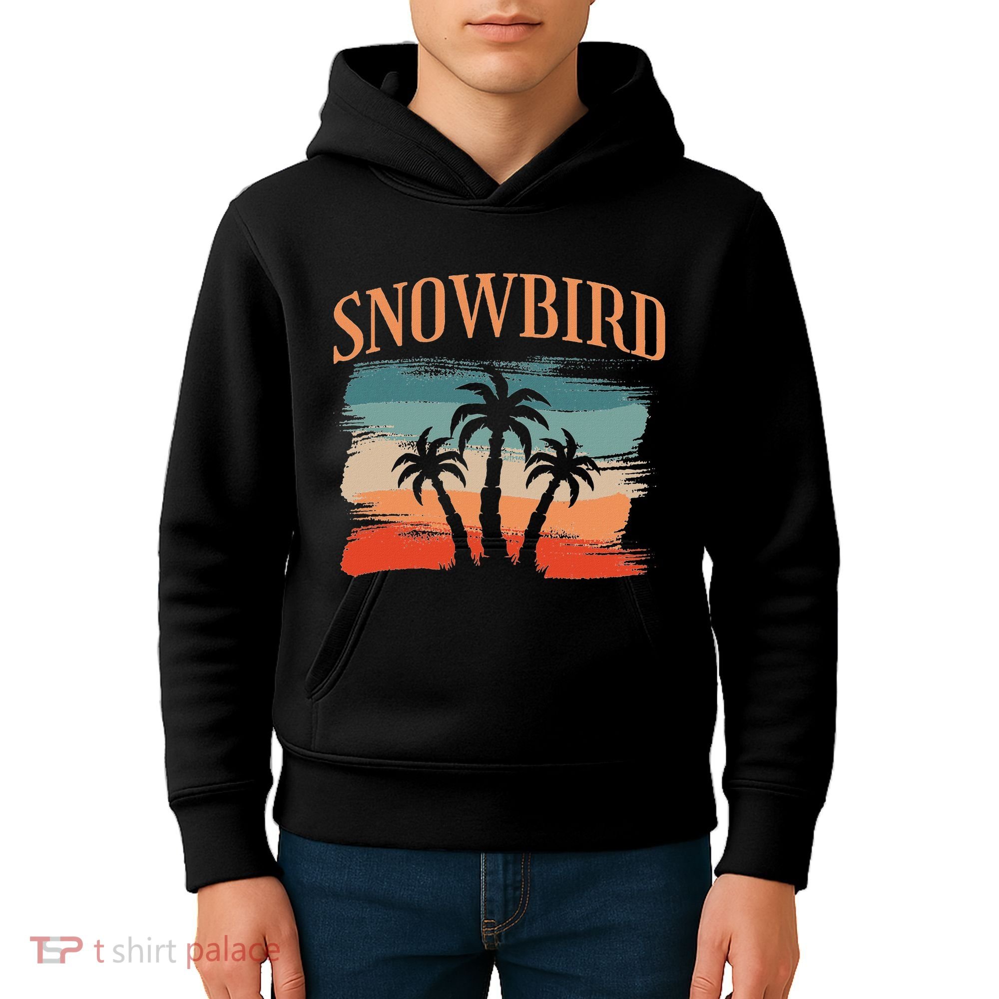 Snowbird Adults And Vacation Blue Kids Hoodie