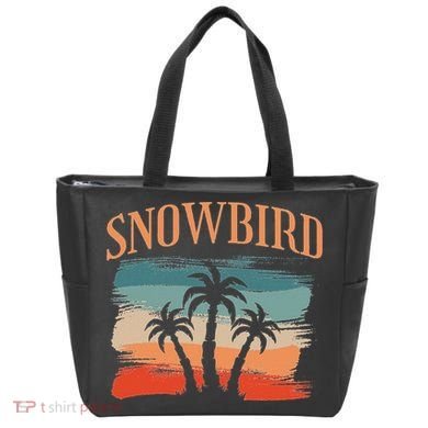 Snowbird Adults And Vacation Blue Tote Bag