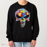 Skull Autism Awareness Tee Mom Dad Autism Women's Sweatshirt thumb 0