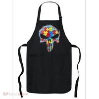 Skull Autism Awareness Tee Mom Dad Autism Apron thumb 0
