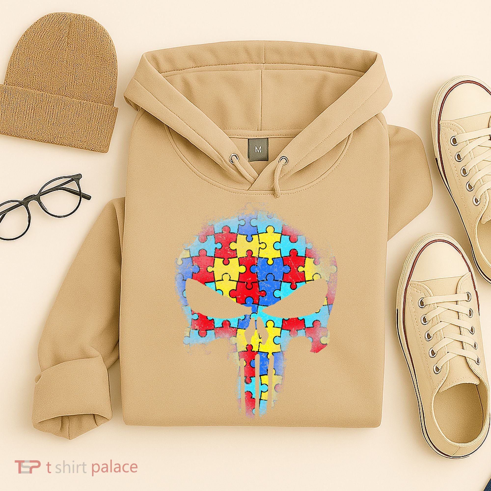 Skull Autism Awareness Tee Mom Dad Autism Hoodie