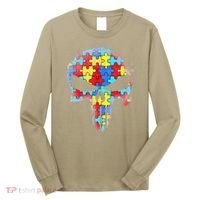 Skull Autism Awareness Tee Mom Dad Autism Long Sleeve Shirt thumb 0