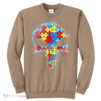 Skull Autism Awareness Tee Mom Dad Autism Sweatshirt