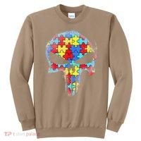 Skull Autism Awareness Tee Mom Dad Autism Sweatshirt thumb 0