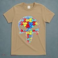 Skull Autism Awareness Tee Mom Dad Autism T-Shirt thumb 5