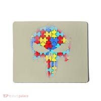 Skull Autism Awareness Tee Mom Dad Autism Mousepad thumb 0