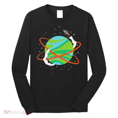 Spacecraft Approaching A Distant Exoplanet Long Sleeve Shirt