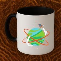 Spacecraft Approaching A Distant Exoplanet Coffee Mug thumb 2