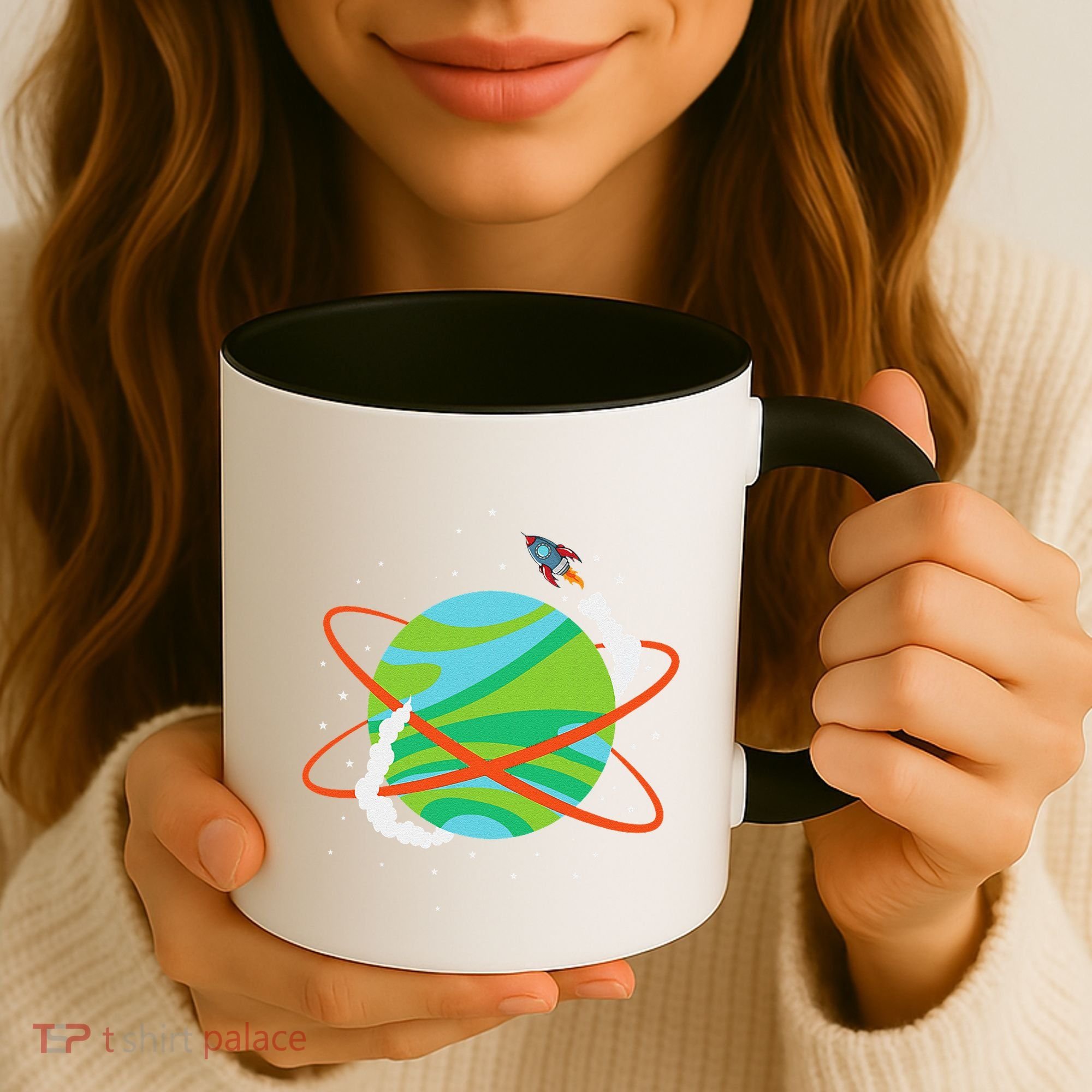 Spacecraft Approaching A Distant Exoplanet Coffee Mug